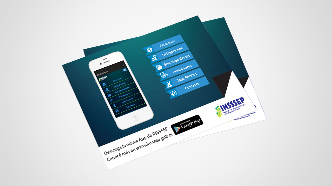 Flyers- INSSSEP Promocion app - Diseno Grafico - Branding ...
